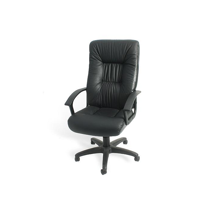 Iago Black Leather Hitch Back Directors Chair